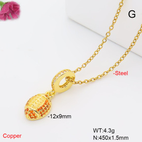 F6N409644aajl-L017  Fashion Copper Necklace