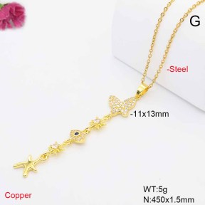 F6N409783baka-L017  Fashion Copper Necklace