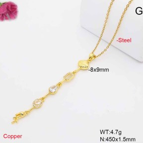 F6N409793baka-L017  Fashion Copper Necklace