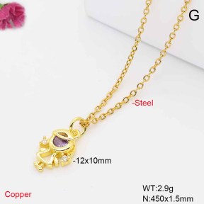 F6N409805vaia-L017  Fashion Copper Necklace