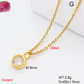 F6N409815aahl-L017  Fashion Copper Necklace