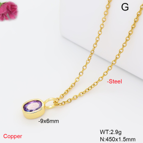 F6N409820aahl-L017  Fashion Copper Necklace