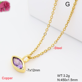 F6N409826aahl-L017  Fashion Copper Necklace