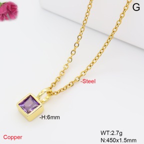 F6N409840aahl-L017  Fashion Copper Necklace