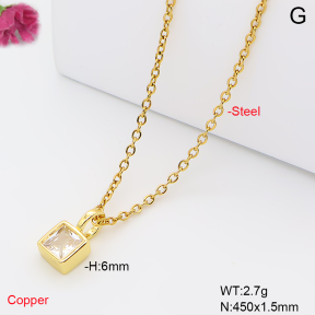 F6N409847aahl-L017  Fashion Copper Necklace