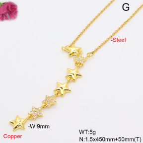 F6N409868ablb-L017  Fashion Copper Necklace