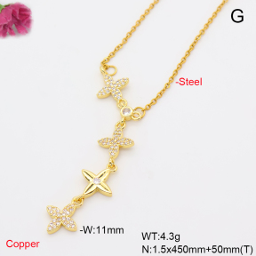 F6N409871ablb-L017  Fashion Copper Necklace