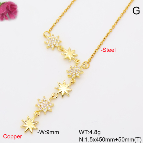 F6N409872ablb-L017  Fashion Copper Necklace