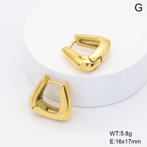 6E2007468bhia-106D  316 SS 14K PVD,Handmade Polished  Stainless Steel Earrings