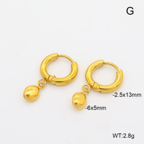 6E2007478bbov-908  316 Pin 18K PVD  Stainless Steel Earrings