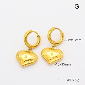 6E2007485vbpb-908  316 Pin 18K PVD  Stainless Steel Earrings