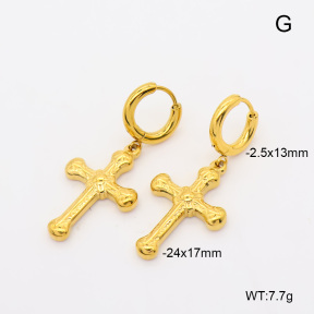 6E2007487bhva-908  316 Pin 18K PVD  Stainless Steel Earrings