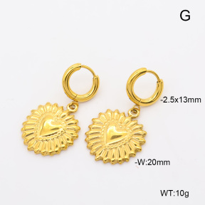 6E2007488vbpb-908  316 Pin 18K PVD  Stainless Steel Earrings