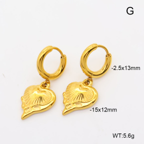 6E2007489vbpb-908  316 Pin 18K PVD  Stainless Steel Earrings