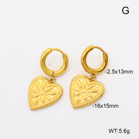 6E2007493vbpb-908  316 Pin 18K PVD  Stainless Steel Earrings