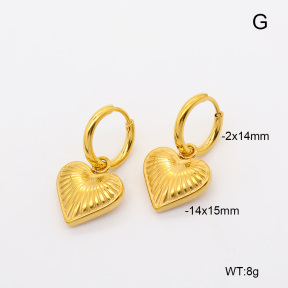 6E2007497abol-908  316 Pin 18K PVD  Stainless Steel Earrings