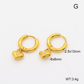 6E4004725vbpb-908  316 Pin 18K PVD Czech Stones  Stainless Steel Earrings