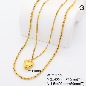 6N2005337bhbl-908  18K PVD  Stainless Steel Necklace