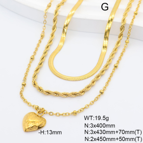 6N2005338bhjl-908  18K PVD  Stainless Steel Necklace