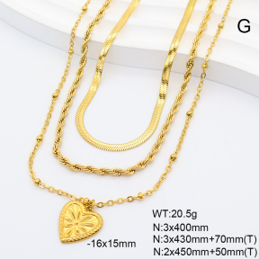 6N2005339bhjl-908  18K PVD  Stainless Steel Necklace