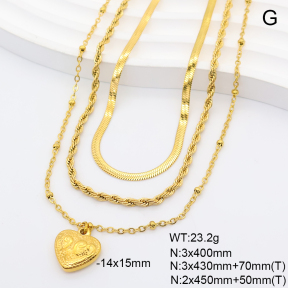 6N2005340bhjl-908  18K PVD  Stainless Steel Necklace