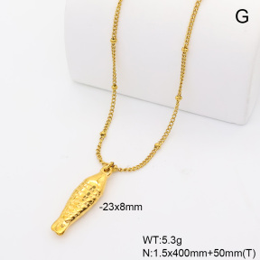 6N2005350vbmb-908  18K PVD  Stainless Steel Necklace