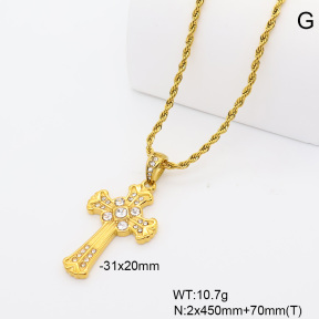 6N4004801bhbl-908  18K PVD Czech Stones  Stainless Steel Necklace