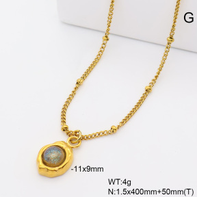 6N4004804vbmb-908  18K PVD Resin  Stainless Steel Necklace