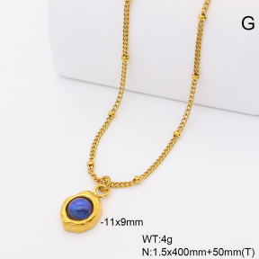6N4004805vbmb-908  18K PVD Resin  Stainless Steel Necklace