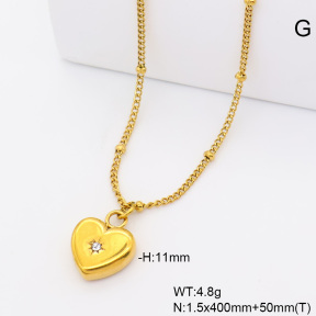 6N4004806bbml-908  18K PVD Czech Stones  Stainless Steel Necklace
