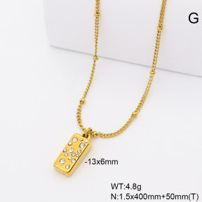 6N4004807bbml-908  18K PVD Czech Stones  Stainless Steel Necklace