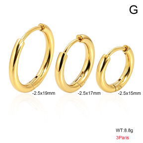 6E2007506bbpj-900  316 SS 14K PVD  Stainless Steel Earrings