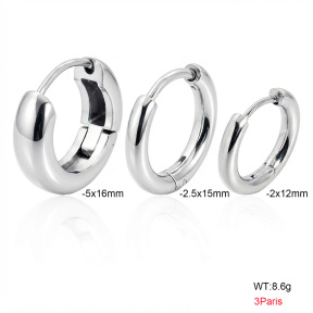 6E2007512bhhh-900  316 SS,Handmade Polished  Stainless Steel Earrings