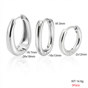 6E2007516bhim-900  316 SS,Handmade Polished  Stainless Steel Earrings