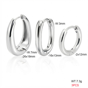 6E2007517bbmj-900  316 SS,Handmade Polished  Stainless Steel Earrings