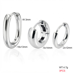 6E2007521bbmj-900  316 SS,Handmade Polished  Stainless Steel Earrings