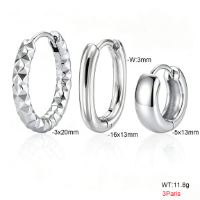 6E2007524bhkk-900  316 SS,Handmade Polished  Stainless Steel Earrings