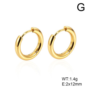 6E2007528aaio-G038  316 SS 14K PVD  Stainless Steel Earrings