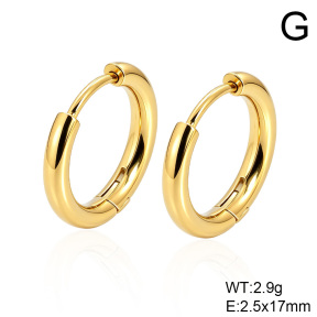 6E2007533aaio-G038  316 SS 14K PVD  Stainless Steel Earrings