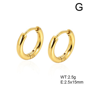 6E2007534aaio-G038  316 SS 14K PVD  Stainless Steel Earrings