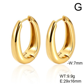 6E2007544vbnb-G038  316 SS 14K PVD,Handmade Polished  Stainless Steel Earrings