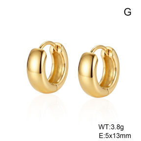 6E2007548vbnb-G038  316 SS 14K PVD,Handmade Polished  Stainless Steel Earrings