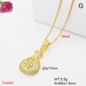 F6N409884ablb-L017  Fashion Copper Necklace