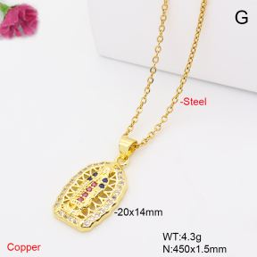 F6N409890avja-L017  Fashion Copper Necklace