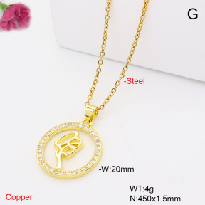 F6N409891avja-L017  Fashion Copper Necklace