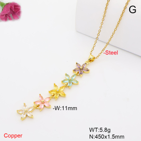 F6N409896baka-L017  Fashion Copper Necklace