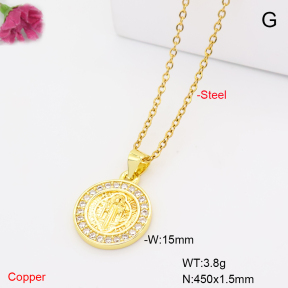 F6N409913avja-L017  Fashion Copper Necklace