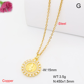 F6N409915avja-L017  Fashion Copper Necklace