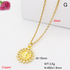 F6N409916avja-L017  Fashion Copper Necklace