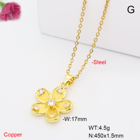 F6N409920avja-L017  Fashion Copper Necklace